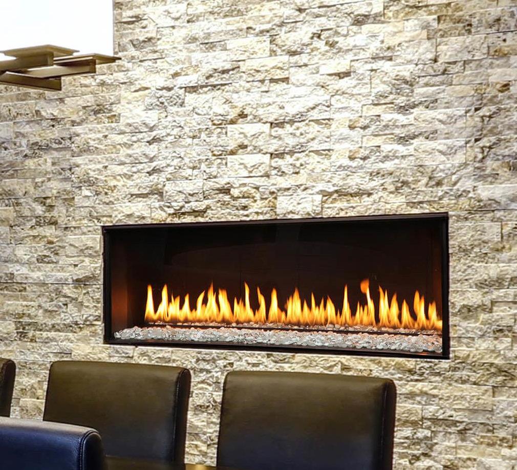 Exemplar R320 power vent gas fireplace.