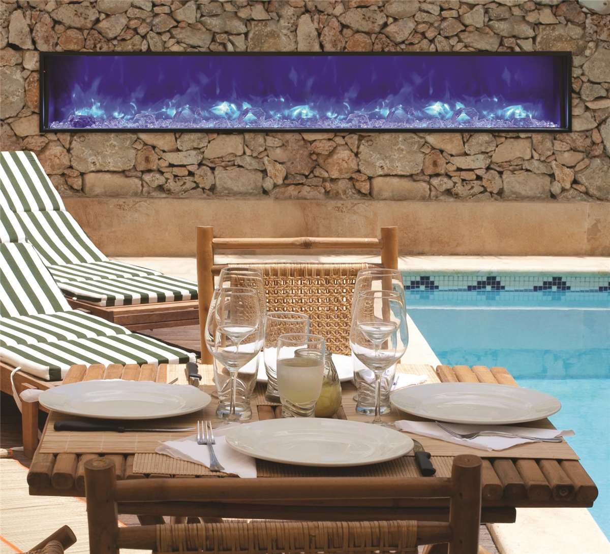 Amantii Panorama-SLIM contemporary wall-mount electric fireplace in 88" width.