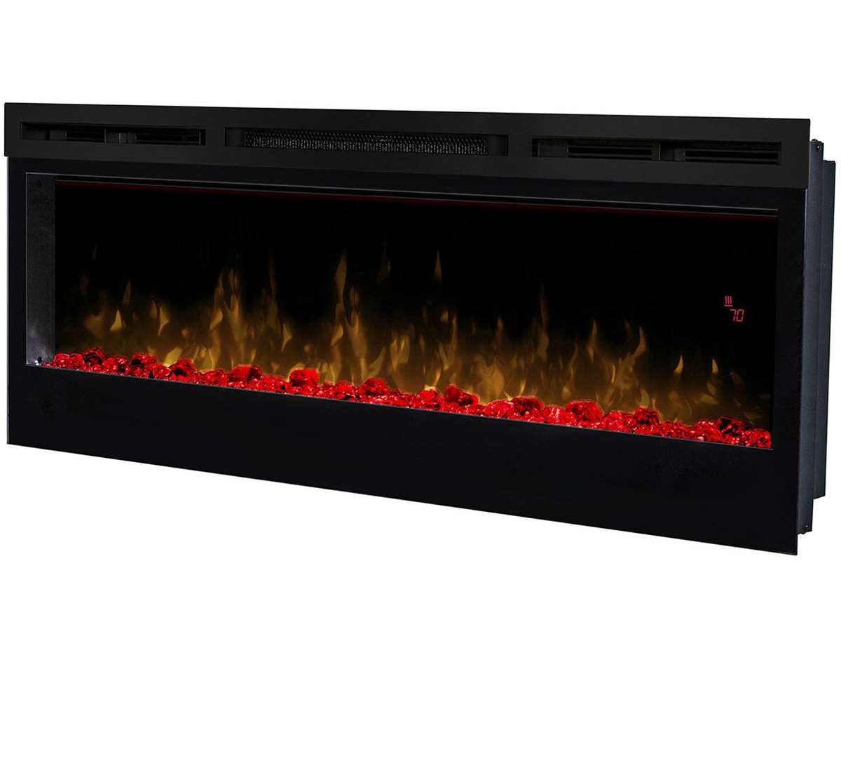 Prism modern electric fireplace in 50" width.