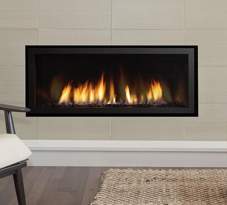 Regency Horizon HZ40E contemporary direct vent gas fireplace.
