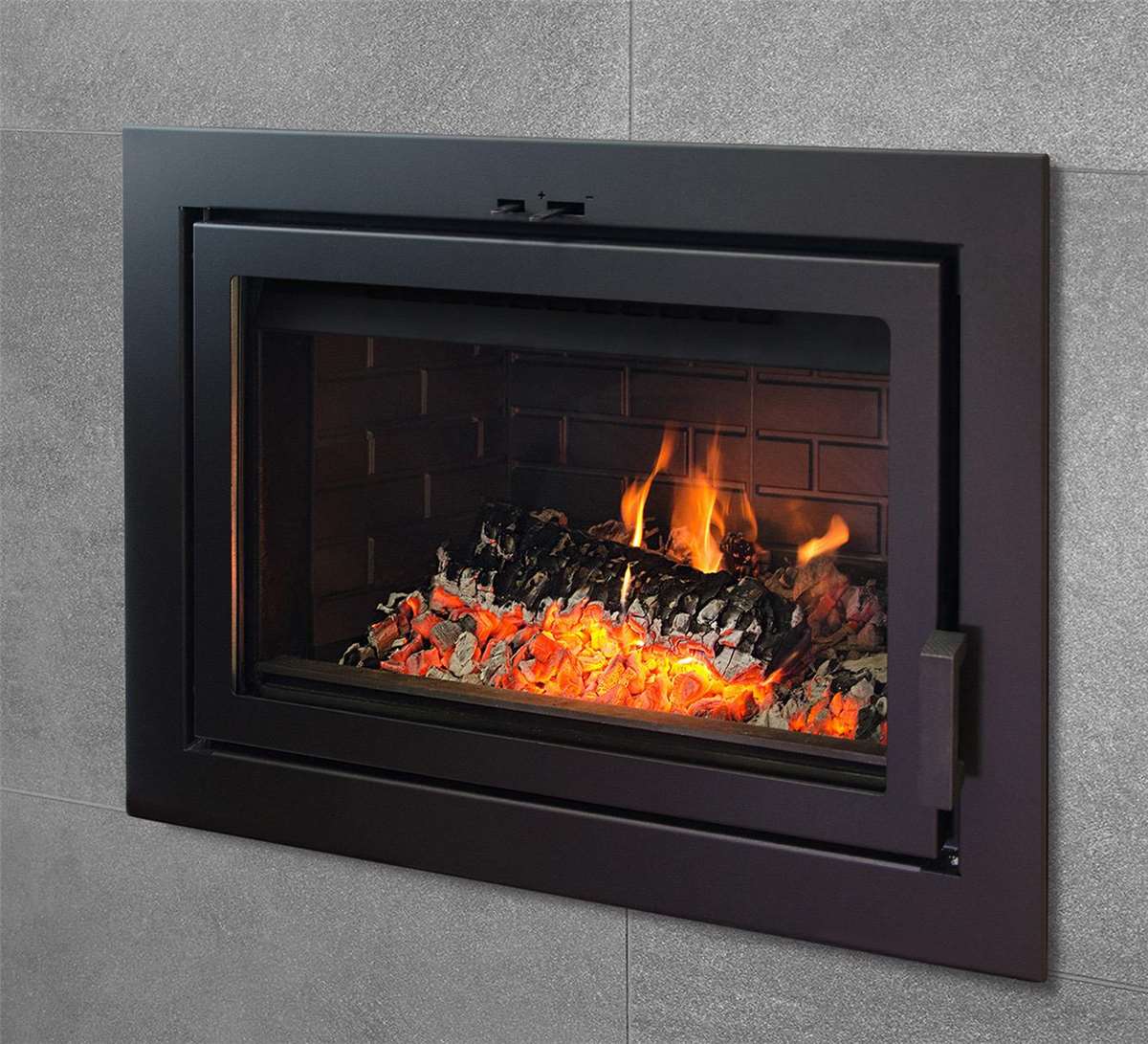 Supreme Astra 24 wood fireplace with clean face finish.