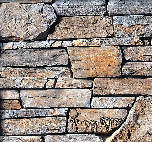Aspen blended texture.  Combines 80% Country Ledgestone with 20% Dressed Fieldstone.
