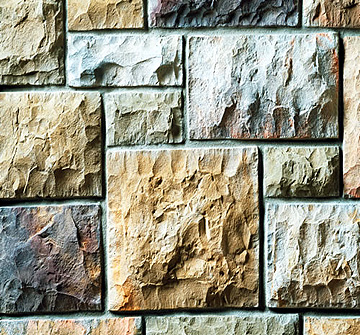 Bucks County Rockface cultured stone.
