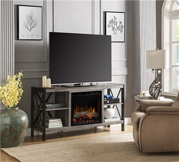 Dimplex Ramona Media Console electric fireplace package with Realogs.
