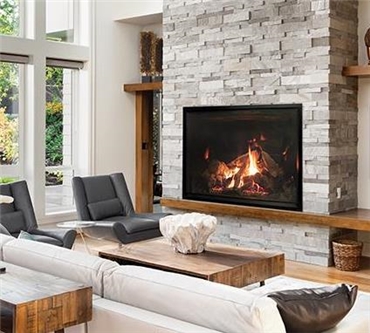 Rushmore TruFlame 50" direct vent gas fireplace.
