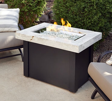 Providence Fire Pit Table with White Onyx Top Full Size Image #1