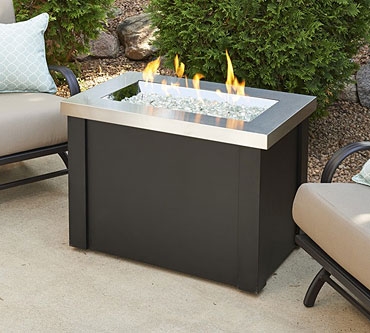 Providence Fire Pit Table - Stainless Steel Top Full Size Image #1