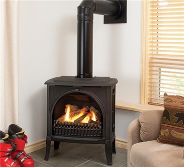 Madrona cast iron gas stove.