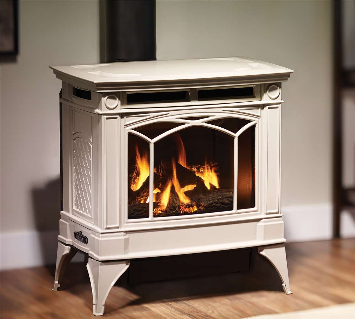 Ivory finish with screen.