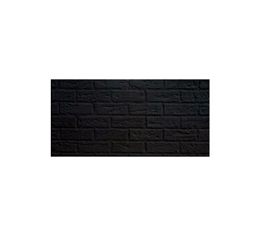 Charcoal black brick panel.