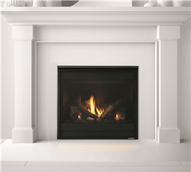 SL5 fireplace with firescreen.
