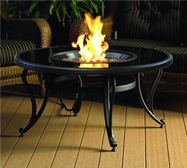 Black Glass Fire Pit Table Thumbnail